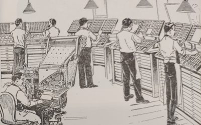 Fig.167 L’Atelier au XXe siècle – Histoire de l’Imprimerie par image / Marius Audin 1929 – Vendu !